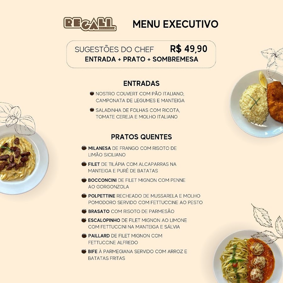 Pratos do Restaurante